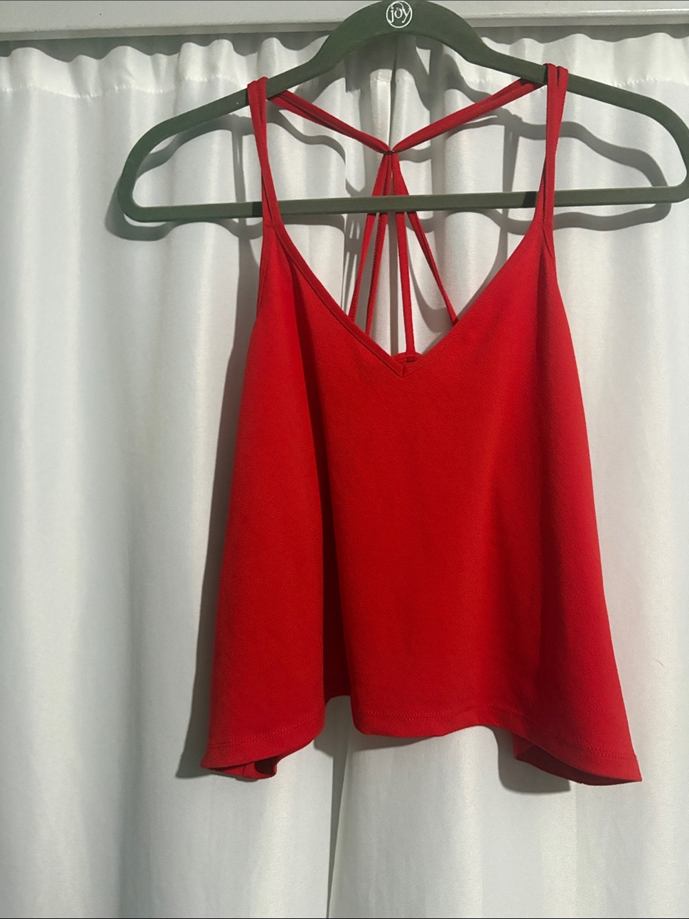 Topshop Red V-Neck Strappy Back Camisole